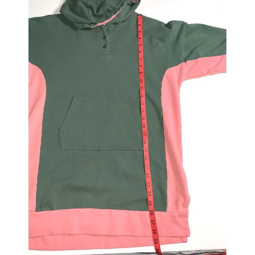 Free Assembly Girls‎ Long Hoodie Dress Pink/Green XXL